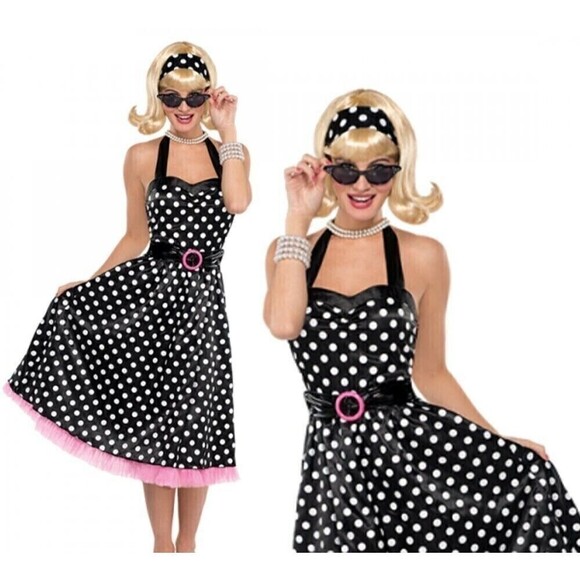 Twist N Shout Adult Retro Womens Halloween Costume Medium Large similar Barbie - Picture 2 of 5